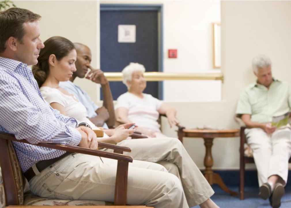 Patients in wating room.