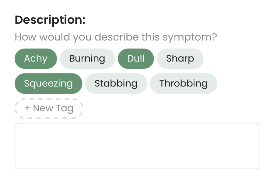 common words to describe a headache to a doctor in the Guava app