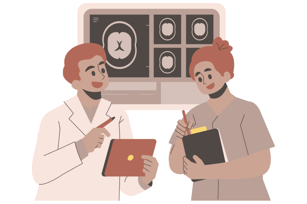 Image of doctors diagnosing a food allergy