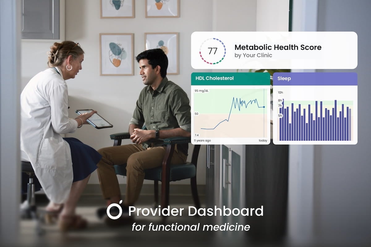 Functional medicine provider dashboard in Guava showing personalized health data and longitudinal patient insights