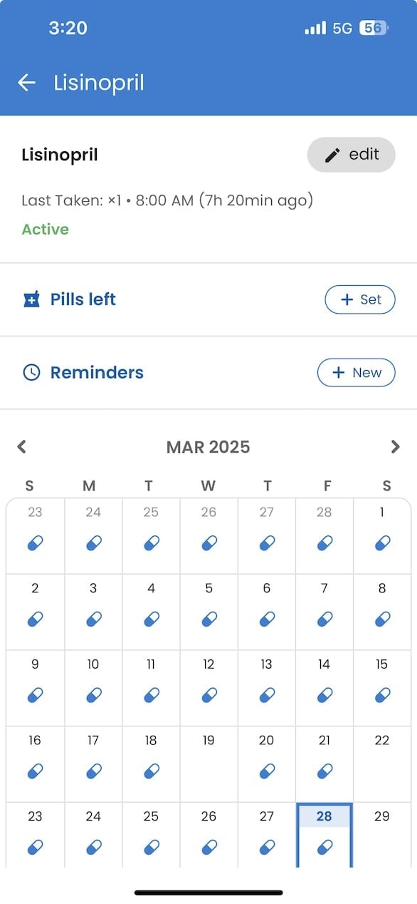 Guava Today tab showing imported medication data under Meds Taken