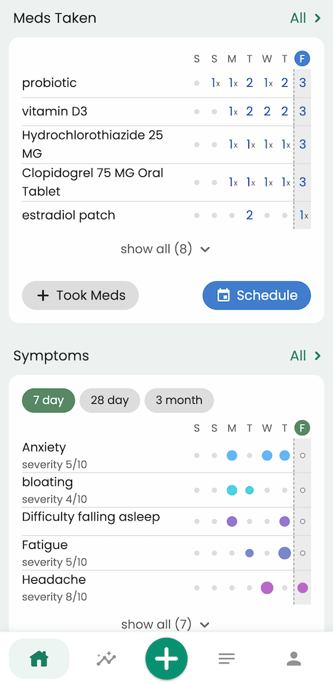 Med tracking app for patients