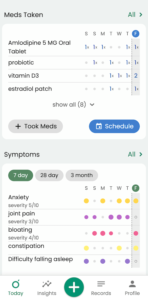 Med tracking app for patients