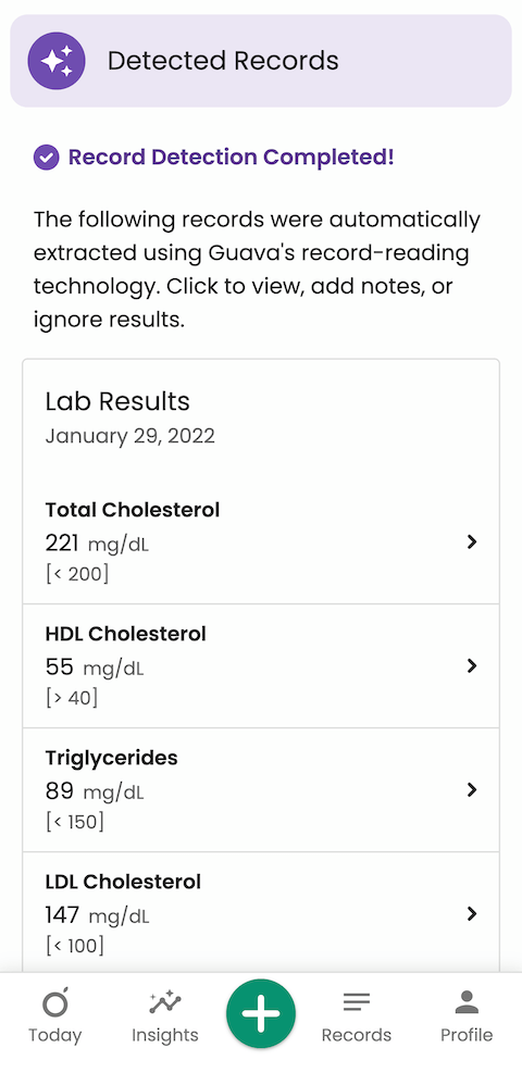 Automatic AI medical record parsing