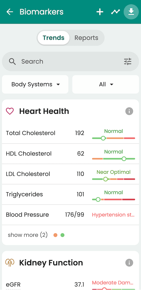 Downloading and exporting biomarker data from Guava