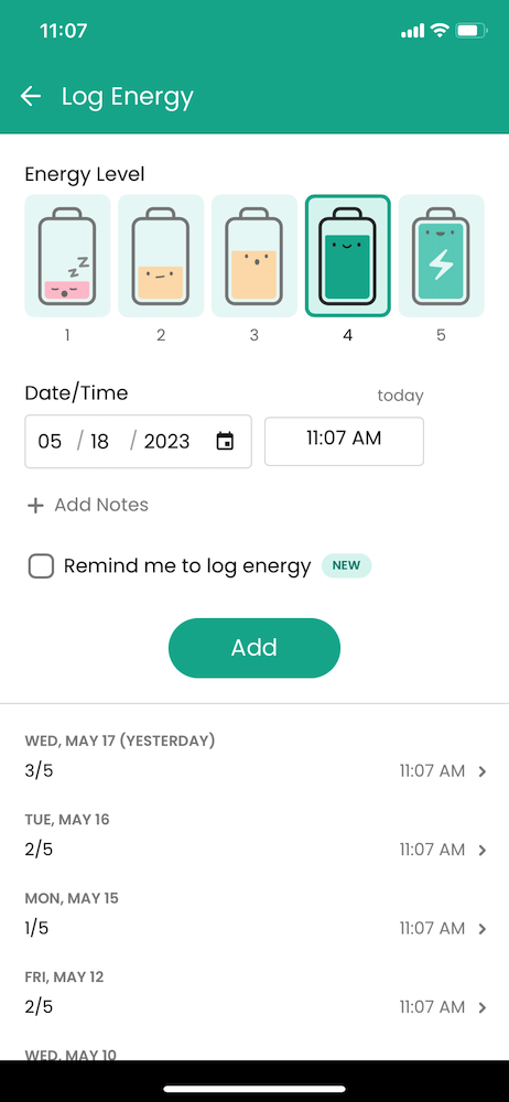 Energy logging on Guava