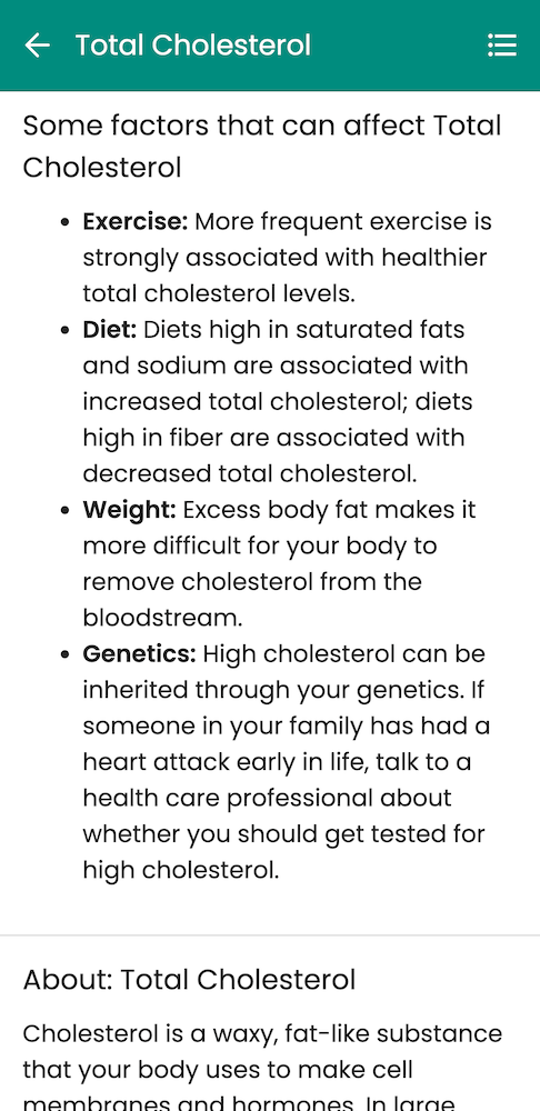 More information about cholesterol on Guava