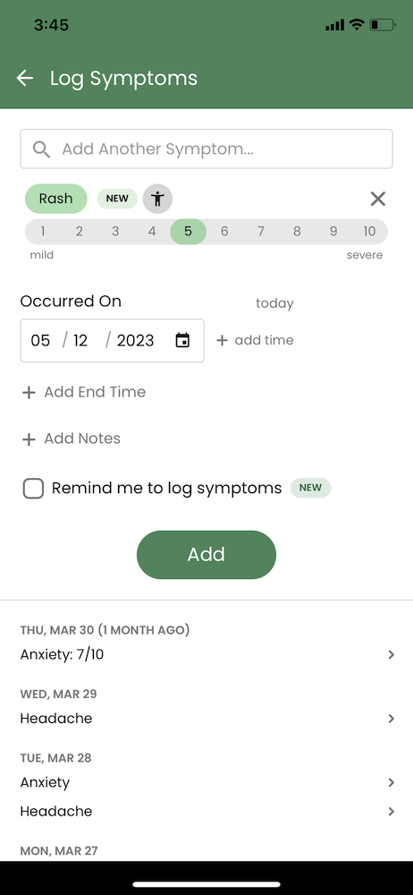 logging symptoms on Guava