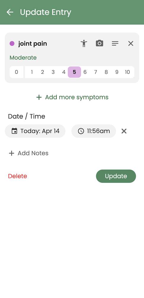 Health and symptom tracking using the Guava Assistant
