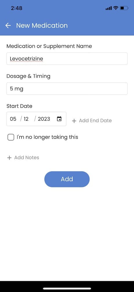 adding active medication on Guava