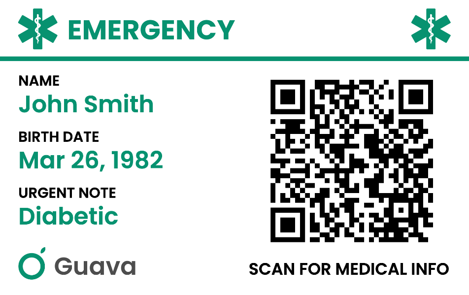 The Guava Emergency Card
